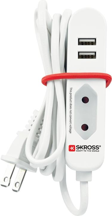 Skross Travel Station (3 x, Typ 11, USB-A, 1.50 m)