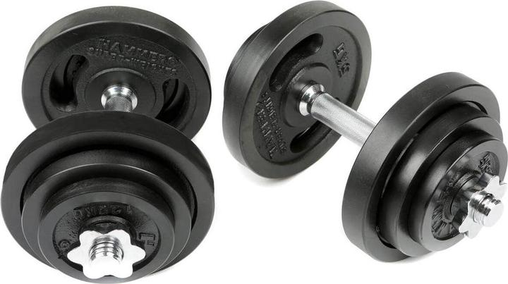 Hammer Fitness Dumbbell Set 40 kg, Iron