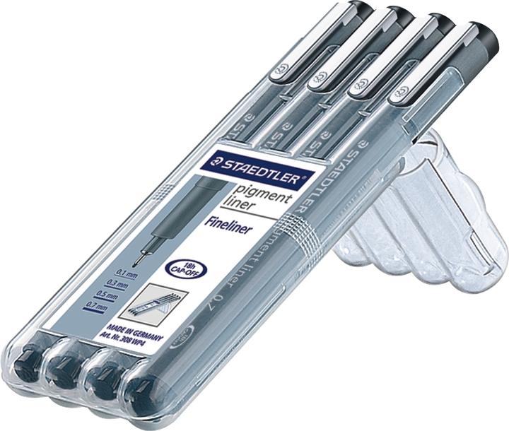 Staedtler Pigment Liner (Transparent, 4 x)