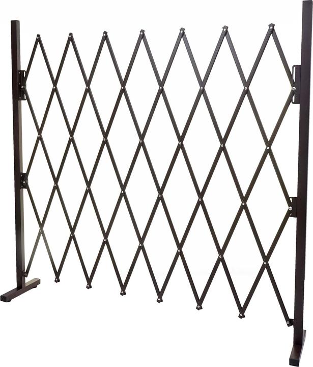 Actual product image Swisshandel24 Barrier grille, scissor-type trellis, telescopic animal protection grille, aluminium brown - height (31 cm)