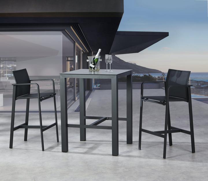 Produktbild Best Bar-Tisch Rhodos 80x80cm anthrazit/Ardesia
