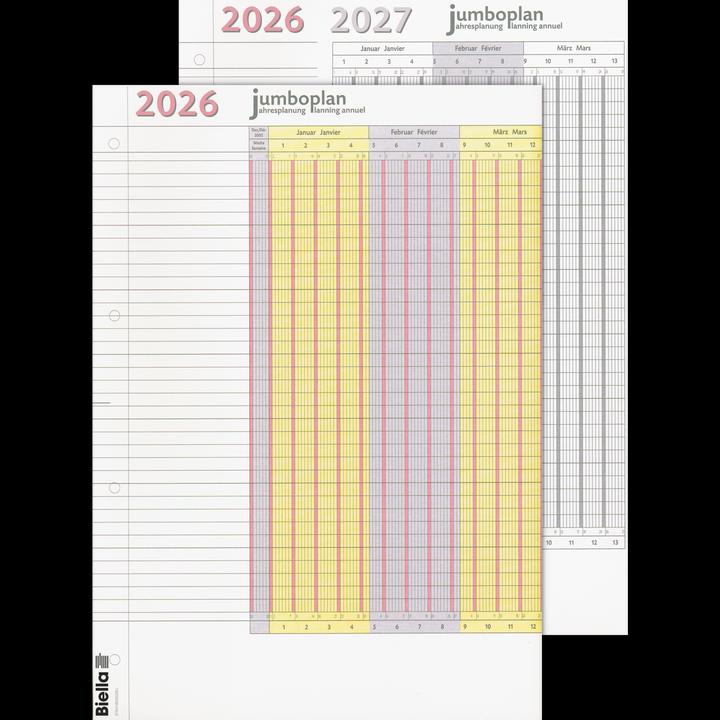 Immagine prodotto Biella Jumboplan (64,5 x 30 cm, Copertina rigida, Tedesco, Francese, Italiano, Inglese)