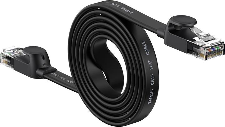Immagine prodotto Baseus Alta velocità Sei tipi di cavo di rete RJ45 Gigabit (cavo piatto)15m Nero (UTP, CAT6, 15 m)