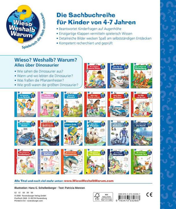 Produktbild Ravensburger Alles über Dinosaurier (Deutsch, Patricia Mennen, Hans Schellenberger, 2014)