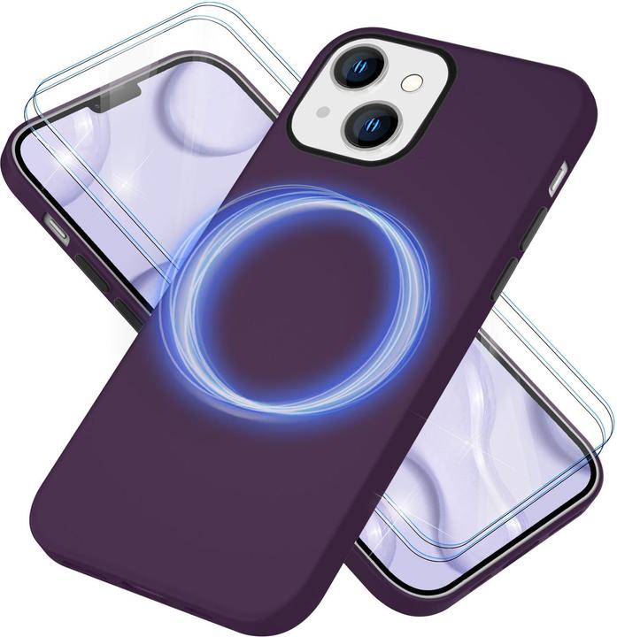 Produktbild Nalia Liquid Silikon Hülle mit MagSafe Funktion & 2x Display Schutzglas (Apple iPhone 14)