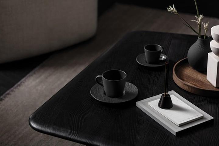 Produktbild Villeroy & Boch Kaffeetasse mit Untertasse 2tlg. Manufacture Rock blanc (220 ml, 2 x)