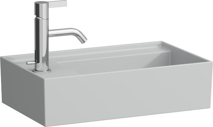 Laufen Hand-rinse basin KARTELL 460x280mm Arm.bench left o ÜL 1 HL-design gr (28 cm, 46 cm)