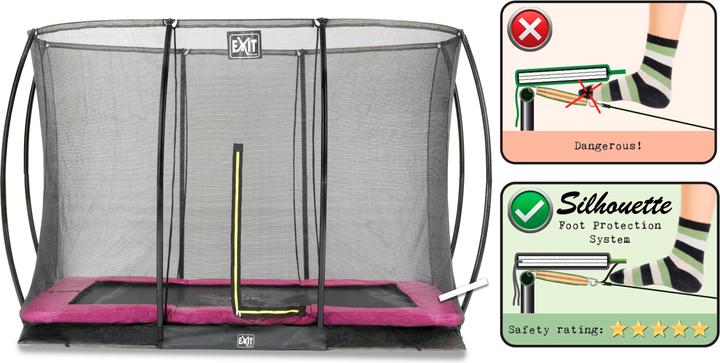 Image du produit Exit Silhouette Ground Rect avec filet de sécurité (273 cm)