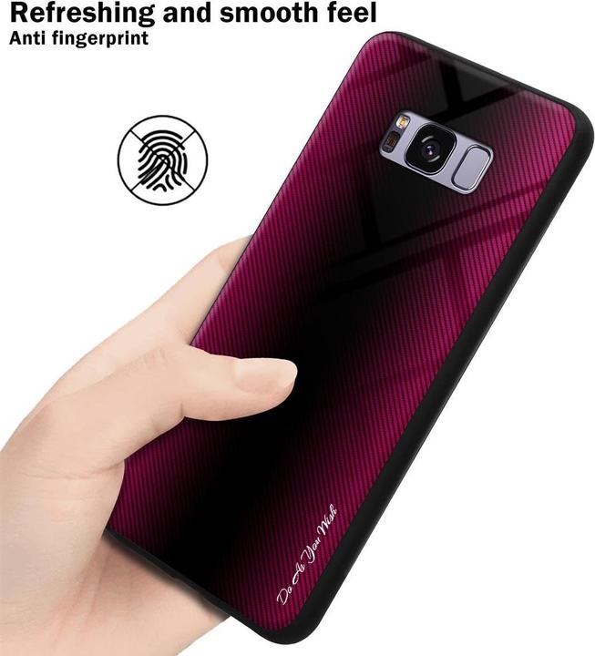 Actual product image Cadorabo TPU Striped Glass Cover (Samsung Galaxy S8+)