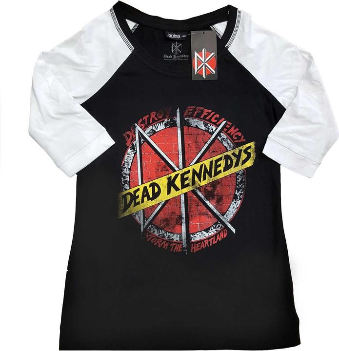 Dead Kennedys Destroy (Black, White) Raglan (Girlie) (3XL)