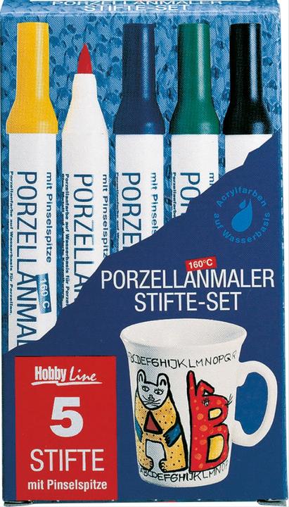 Image du produit Kreul Pean easy (Noir, Bleu foncé, Vert foncé, Jaune, Rouge cerise, 3 mm, 5 x)