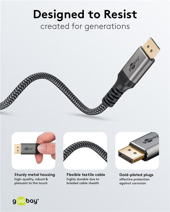 Produktbild Goobay DisplayPort – DisplayPort (3 m, DisplayPort)