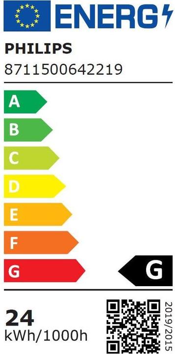 Label énergétique Philips Lampe fluorescente Master TL5 Circulaire 22W/840 1CT/10 (2GX13, 22 W, 1800 lm, 1 x, G)