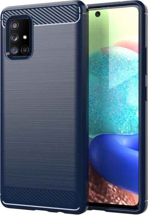 Image du produit Cadorabo TPU Ultra Slim carbon edelstahl Combi Cover (Samsung Galaxy A71)