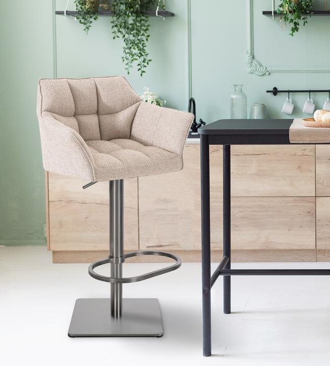Image du produit CLP Tabouret de bar Damaso E tissu, ivoire