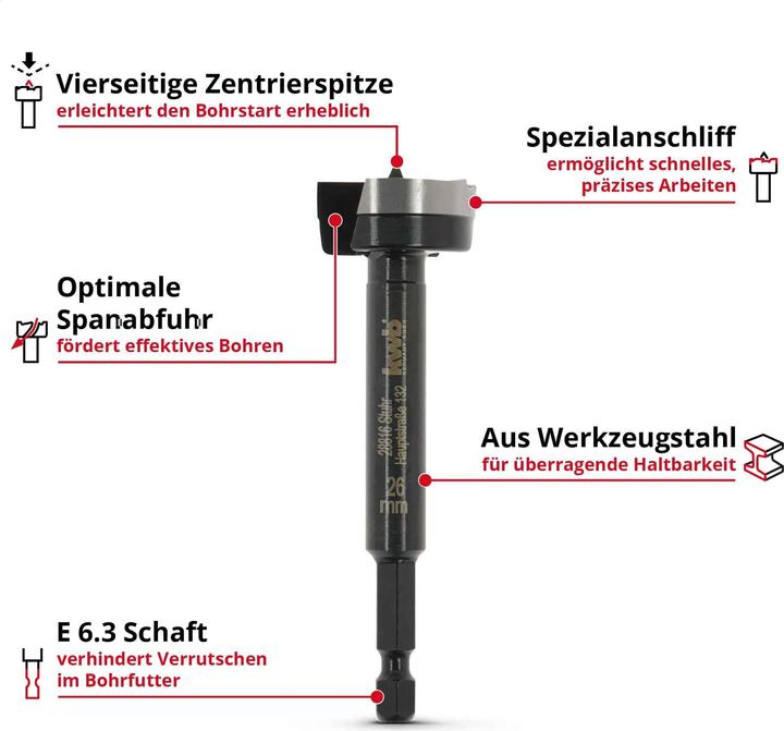 Produktbild kwb Forstnerbohrer, 706426, 26 mm (26 mm)