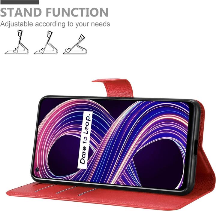 Productafbeelding Cadorabo Boek Stand Case voor Realme 8 5G / V13 / Q3 / Q3i / Narzo 30 5G (Realme Narzo 30 5G, Realme V13, Realme Q3i 5G)