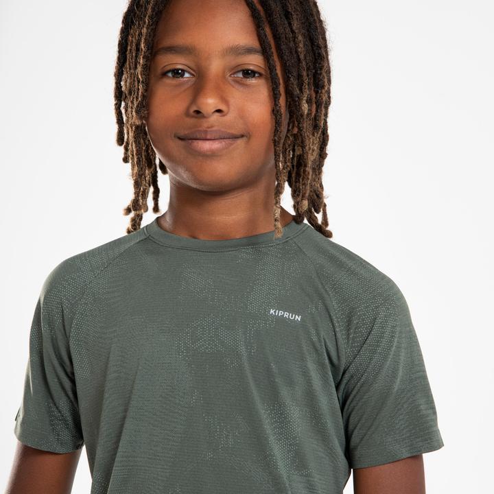 Actual product image Kiprun Laufshirt kurzarm Kinder nahtlos - TS Light 900 khaki (146)