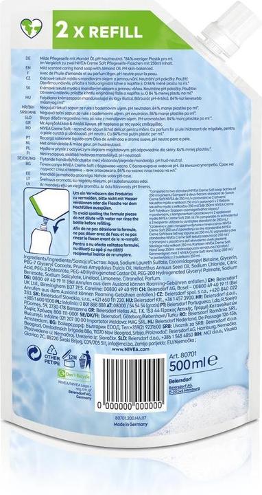 Actual product image NIVEA Cream Soft (Liquid soap, 500 ml)