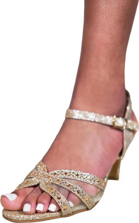 Actual product image Where's That From Womens/Ladies Jillian Diamante Mesh Strappy Shoes (36)
