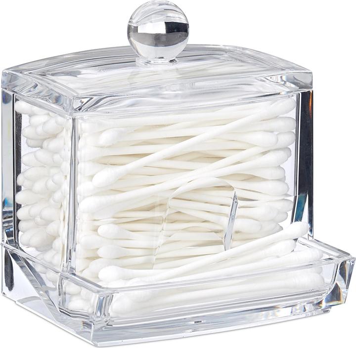 Actual product image Relaxdays Cotton Swab Storage Box