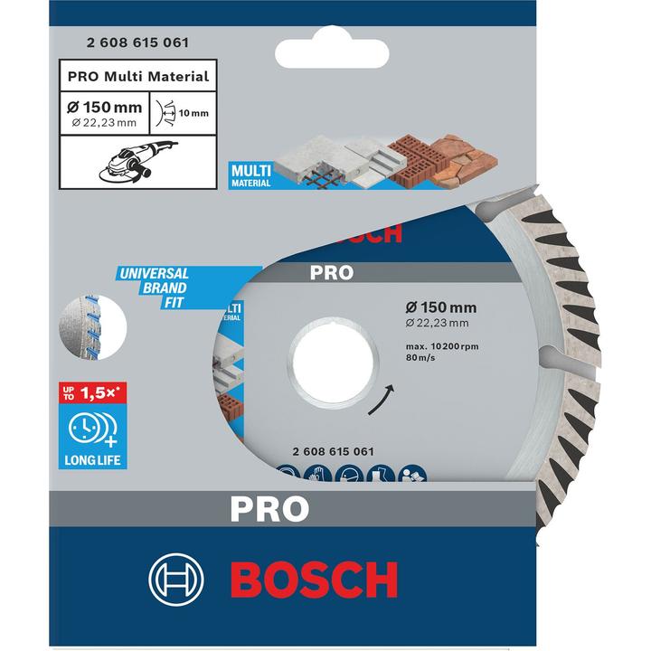 Produktbild Bosch Professional Zubehör PRO Multi Material Diamanttrennscheibe, 150 x 22,23 mm