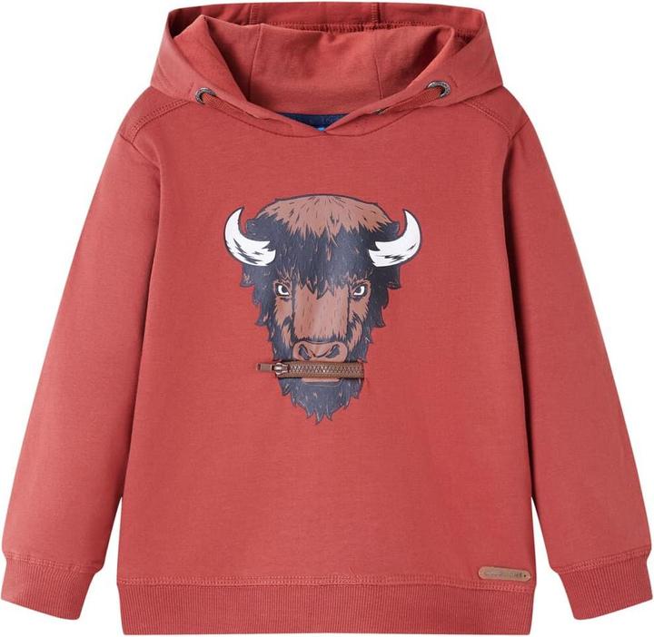 Actual product image VidaXL Children's hooded jumper dark red 128,Material: 95 (128)