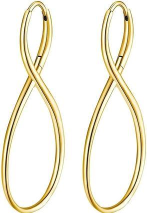 Brosway Stylish Gold Plated Infinity Ribbon Earrings BBN28 (L)
