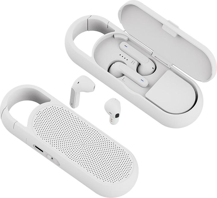 Produktbild 4smarts In-Ear-Kopfhörer Eara Twin Weiss (keine Geräuschunterdrückung, 3 h, Kabellos)