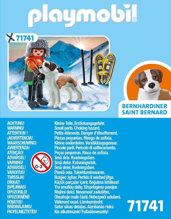 Immagine prodotto Playmobil Escursionista con cane San Bernardo (71741, Playmobil La mia vita)