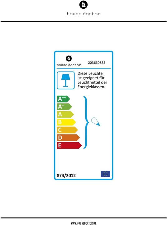 Etichetta energetica House Doctor Piccolo amico (E27)