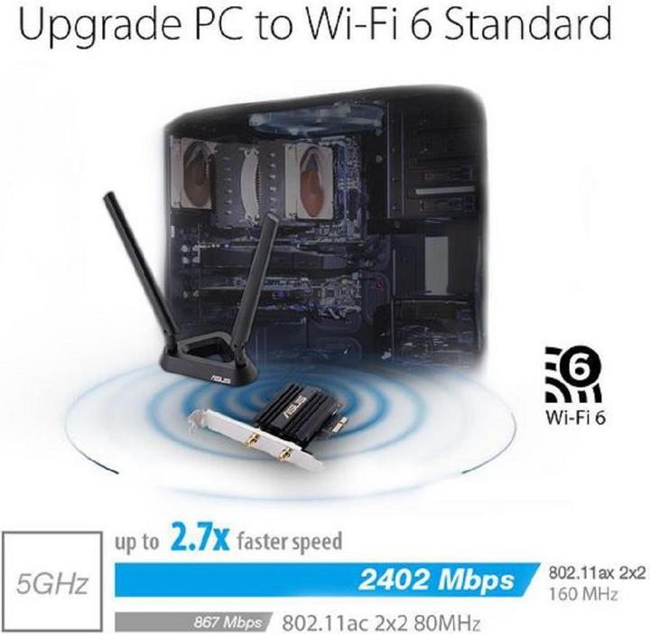 Produktbild ASUS PCE-AX58BT AX3000 WiFi 6 Adapter (Mini PCI Express)