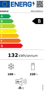 Energy Label Bosch Hausgeräte BOSC fume cupboard (Wall hood)