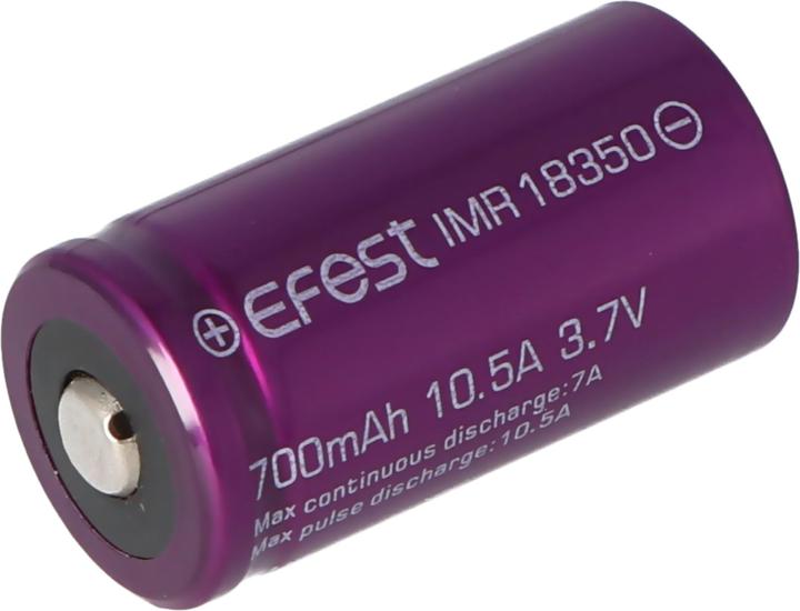 Produktbild Efest IMR18350 (Pluspol erhöht) (1 Stk., 18350, 700 mAh)