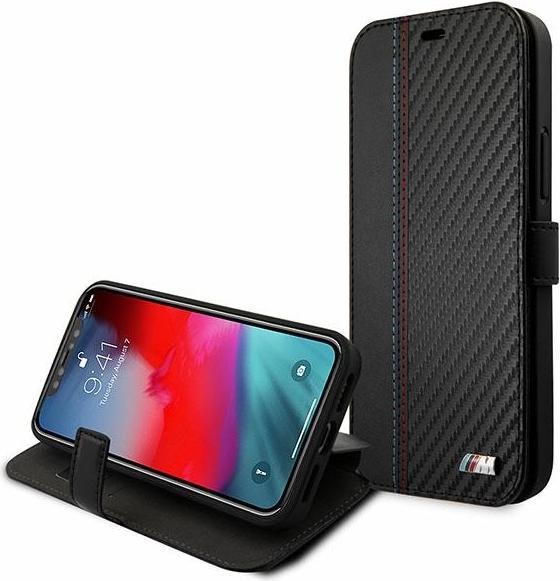 Immagine prodotto BMW BookCase Carbon Contrast per Apple iPhone 12 Pro Max - nero (Apple iPhone 12 Pro Max)