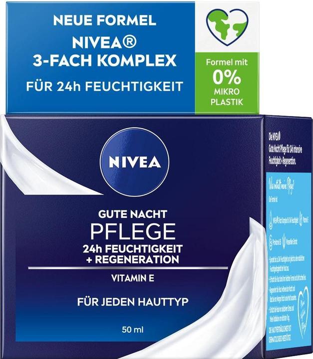 Immagine prodotto NIVEA Cura della Buona Notte 24h Idratazione + Rigenerazione (50 ml, Crema 24h)