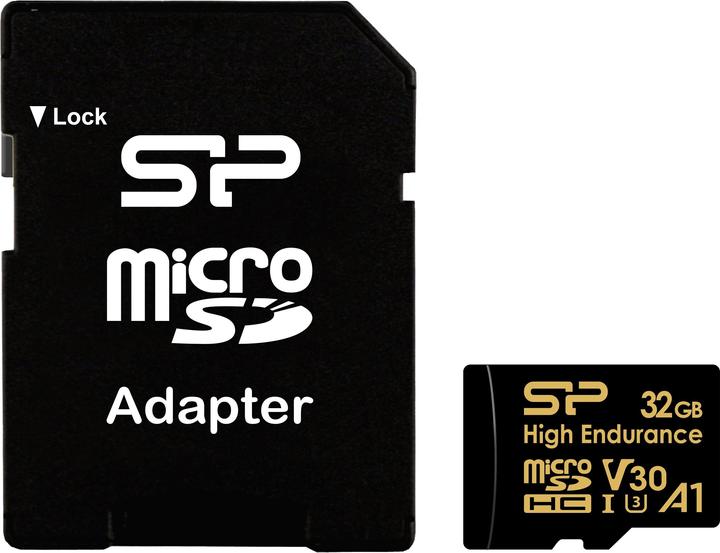 Actual product image Silicon Power 32Go MicroSD Card Golden (32 GB, microSDHC, U3, UHS-I)