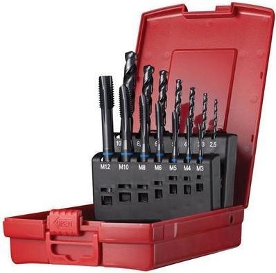 Dormer Machine tap set No.306 B W L114 M3-M12 14 pieces HSS-E PM Plastic case