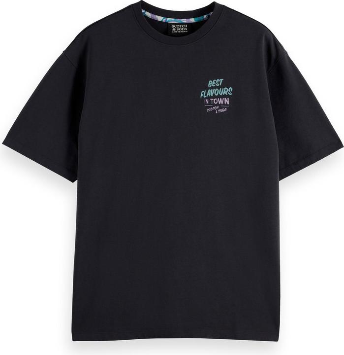 Scotch & Soda Relaxed-fit front and back artwork T-shirt