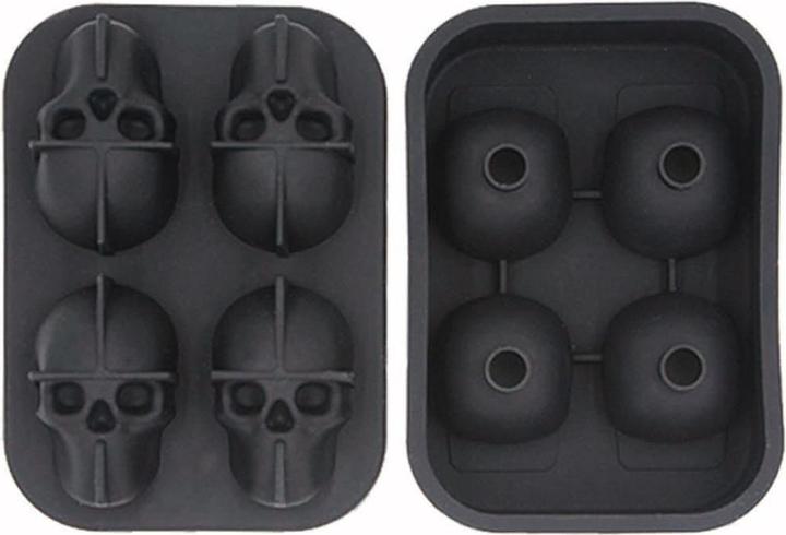 Actual product image König Design Silicone ice cube mould skull skull ice cubes ice for whiskey wine bar party