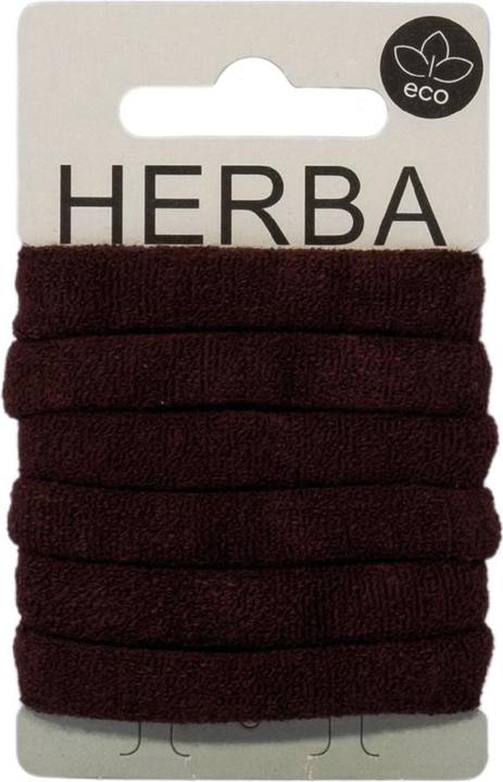 Herba Ecofriendly Haarbinder, braun, Ø 5 cm, 6 Stk