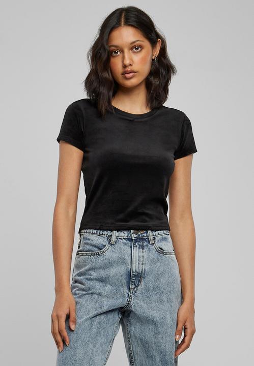 Actual product image Urban Classics Ladies Short Velvet Tee (XS)