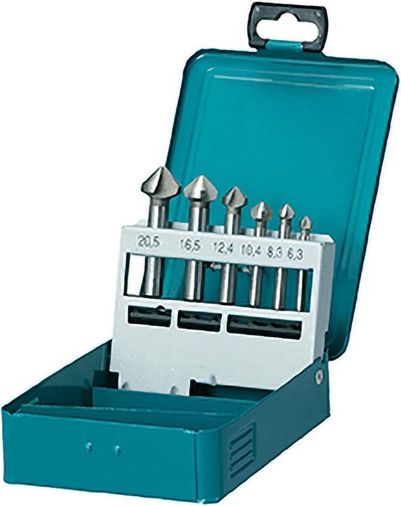 Productafbeelding Makita Verzinkboren set 6 stuks HSS (10,4 mm, 8,3, 20,5 mm, 16,5 mm, 6,3, 12,4 mm)