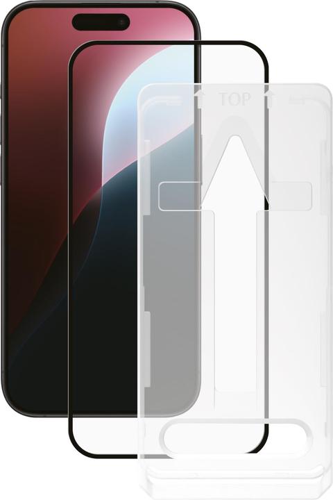 Actual product image Vivanco 2.5D FullScreen screen protector for iPhone 16 Pro Applicator Installation (1 Piece, Apple iPhone 16 Pro)