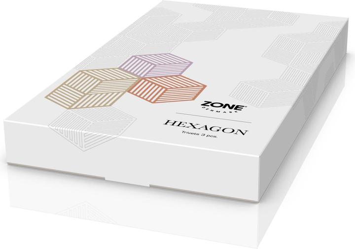 Produktbild Zone Denmark Untersetzer-Set Hexagon.Indigo.32703 (3 x, Pfannenuntersetzer)
