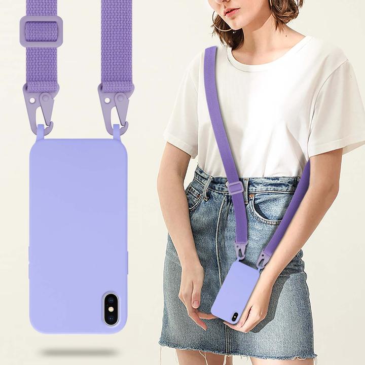 Actual product image Cadorabo TPU Cover Mobile Phone Chain Liquid (Apple iPhone X)