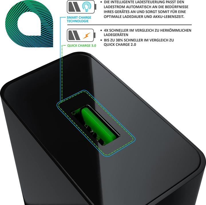Produktbild Aplic USB Ladegerät QC 3.0 + Wireless Qi Charger (10 W)