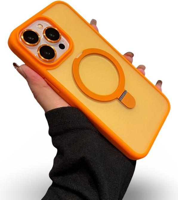Actual product image RPD Apple iPhone 16 Plus - MagSafe Stand Etui mit Kameraschutz, orange, Matt (Apple iPhone 16 Plus)