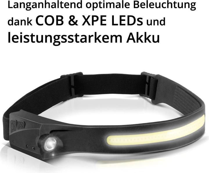 Produktbild Stahlwerk LED Stirnlampe ALS-350 ST mit integriertem Akku 5 Licht-Modi (350 lm)