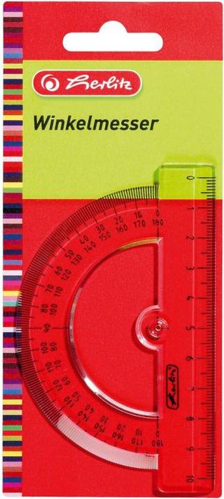 Actual product image Herlitz Semicircular protractor 180 degrees, made of plastic